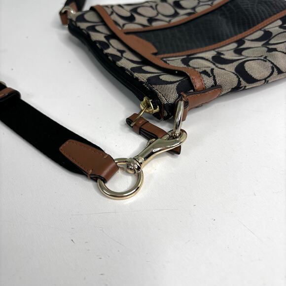 Coach Signature Snake Print Crossbody Bag Leather, Canvas - Picture 10 of 10